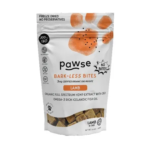 1ea 60pc Pawse 300mg Lamb Bark-Less Bites - Healing/First Aid